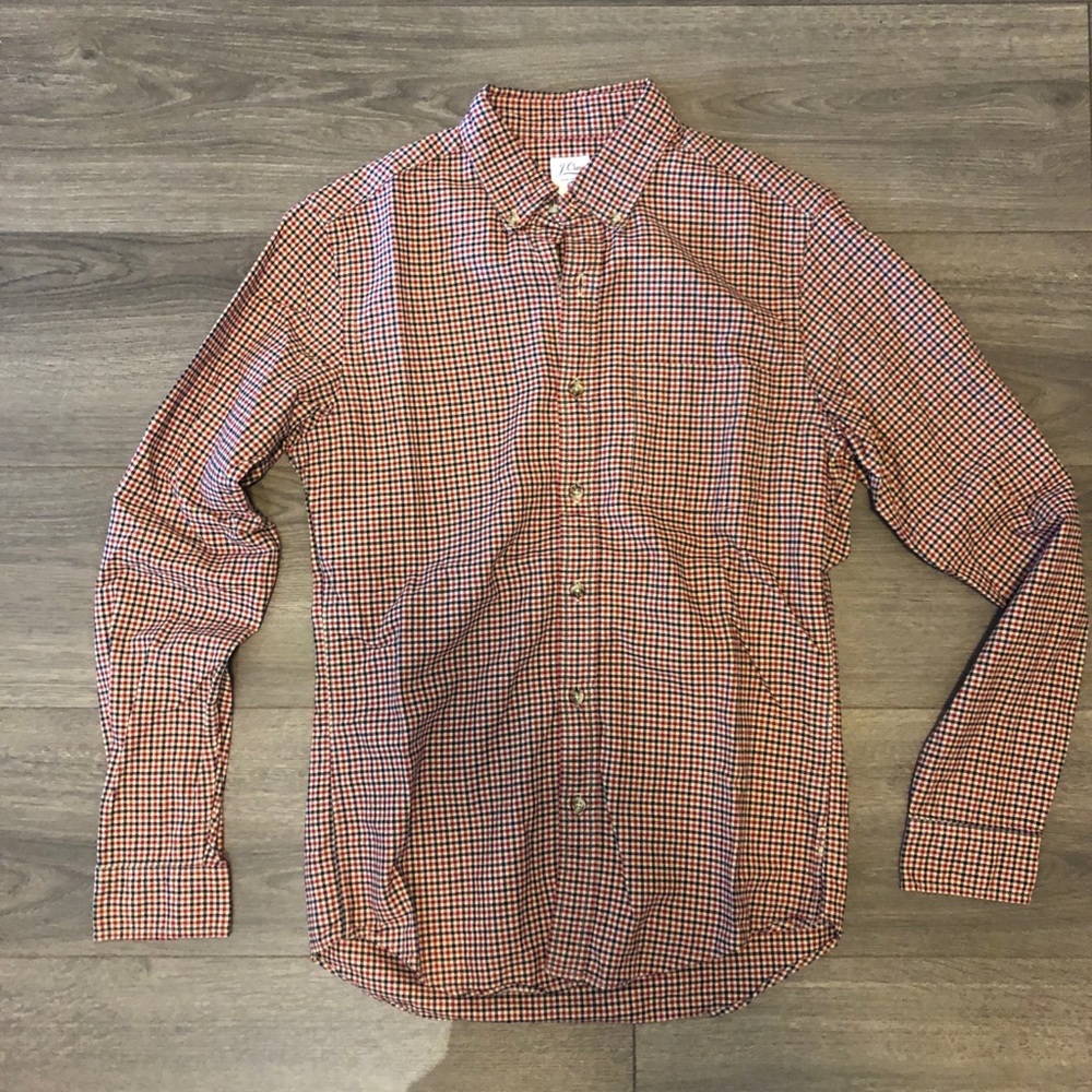 J.Crew Tattersall Oxford Shirt. Size Small Slim. - Picture 3 of 5